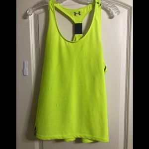 Under Armour Fluorescent yellow tank top Size L